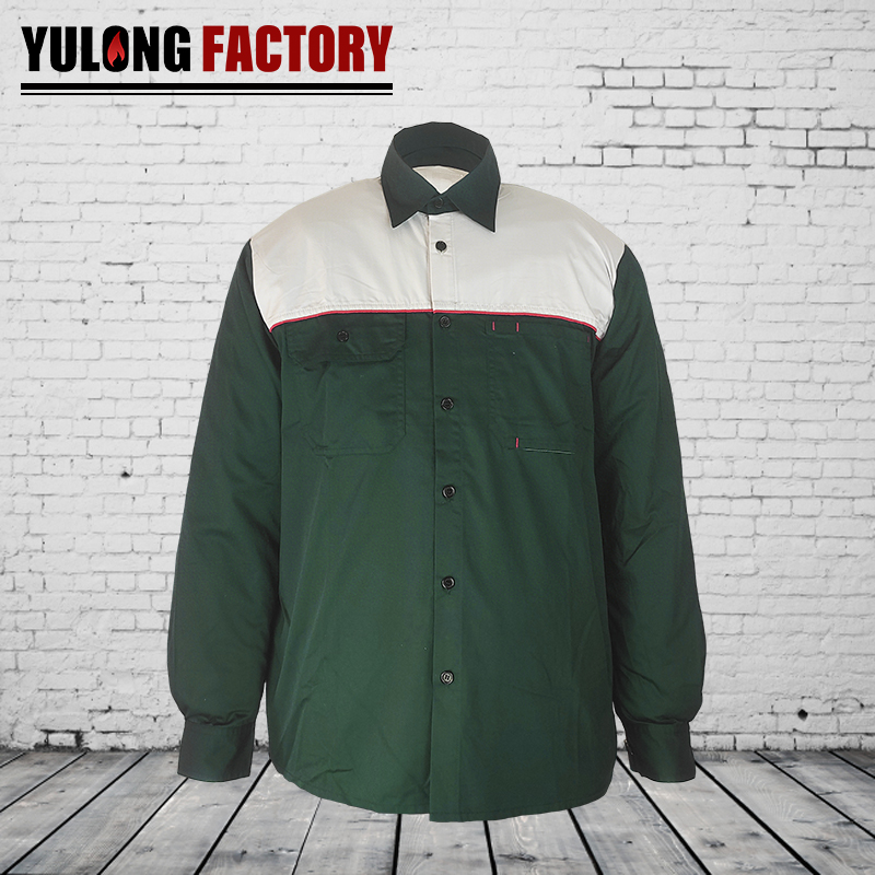定制高品質(zhì)長袖 100% 棉阻燃防電弧光襯衫